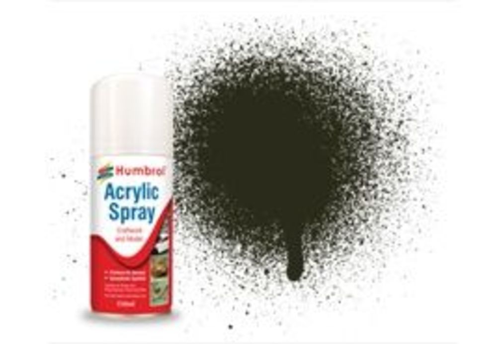 HUMBROL ACRYLIC HOBBY SPRAY 150ML No 53 Gun Metal