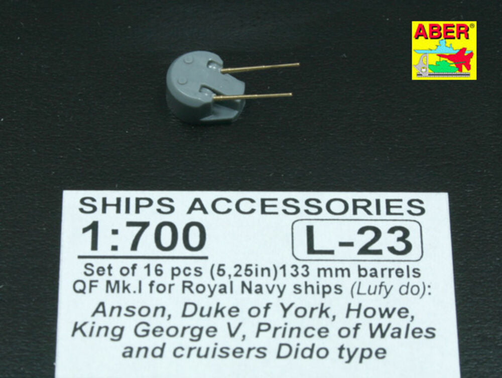 16 pcs 133mm barrels for King George V