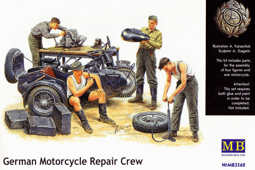 German Motorcycle repair team