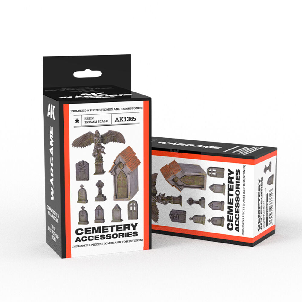 CEMETERY ACCESORIES WARGAME SET (RESIN 30-35MM)