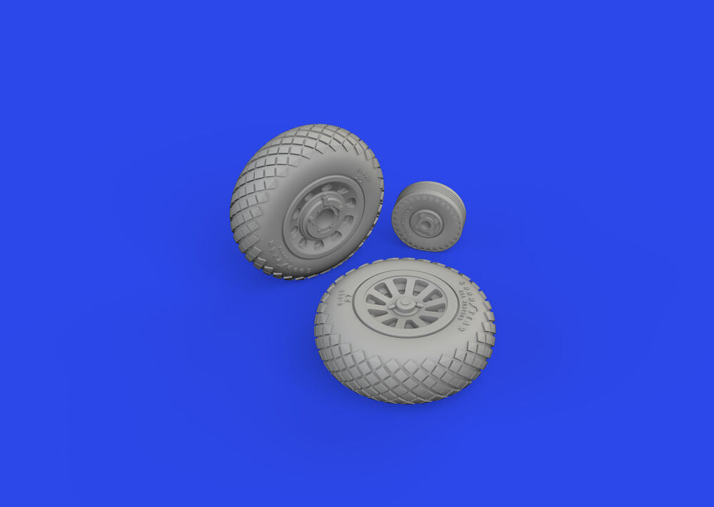 P-51D wheels diamond tread