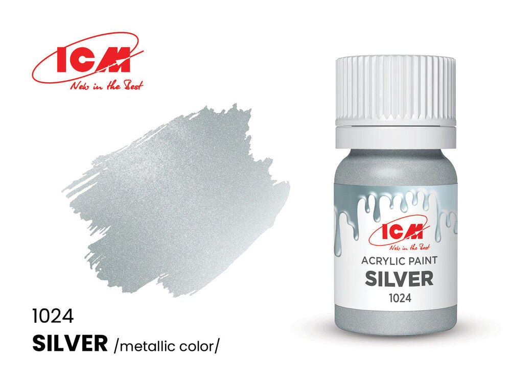 METALLIC COLORS Silver bottle 12 ml