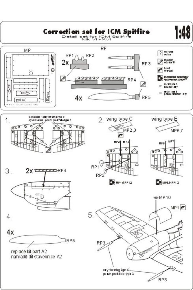 Correction set for ICM Spitfire