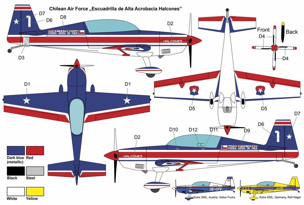 EXTRA EA300L four-blade propeller