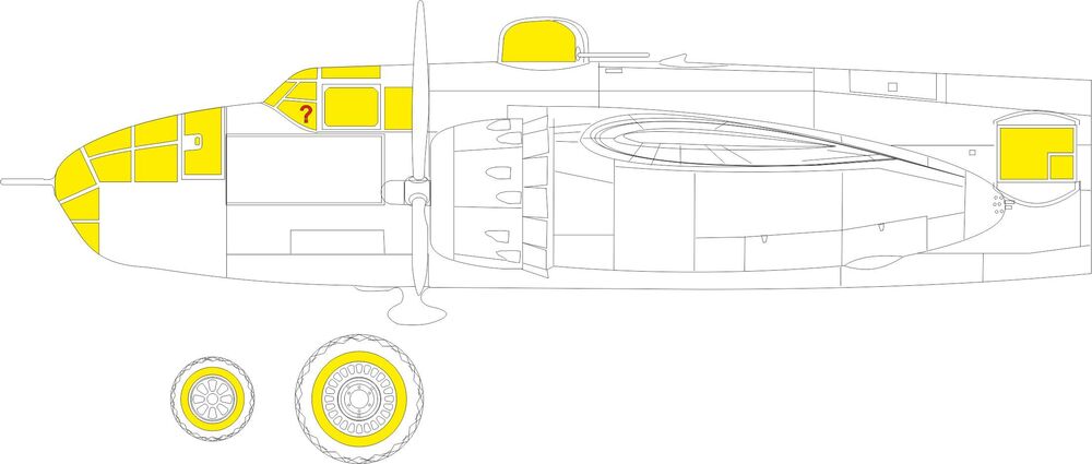 B-25J glazed nose TFace 1/48 HKM