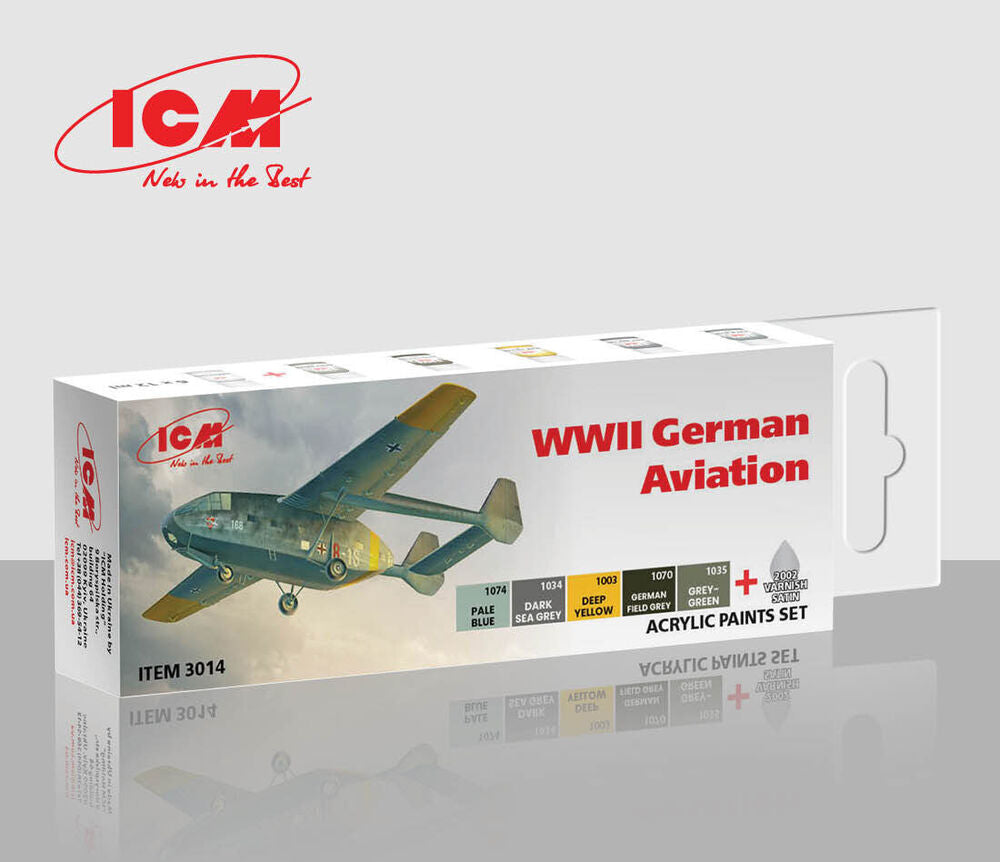 Acrylic Paint Set for German aviation after 1943 6 x12 ml