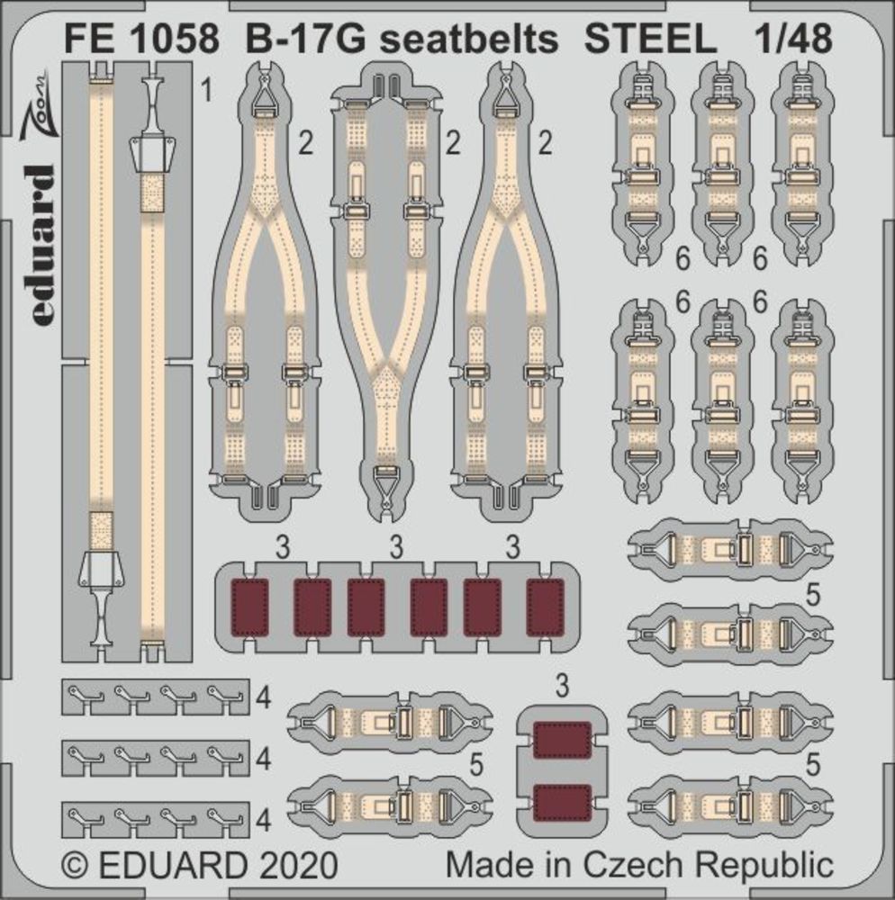 B-17G seatbelts STEEL for HKM