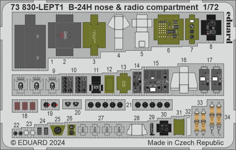 B-24H nose & radio compartment 1/72