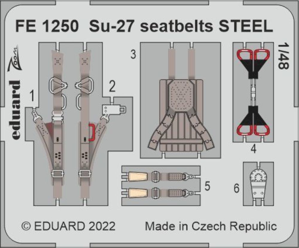 Su-27 seatbelts STEEL for GREAT WALL HOBBY