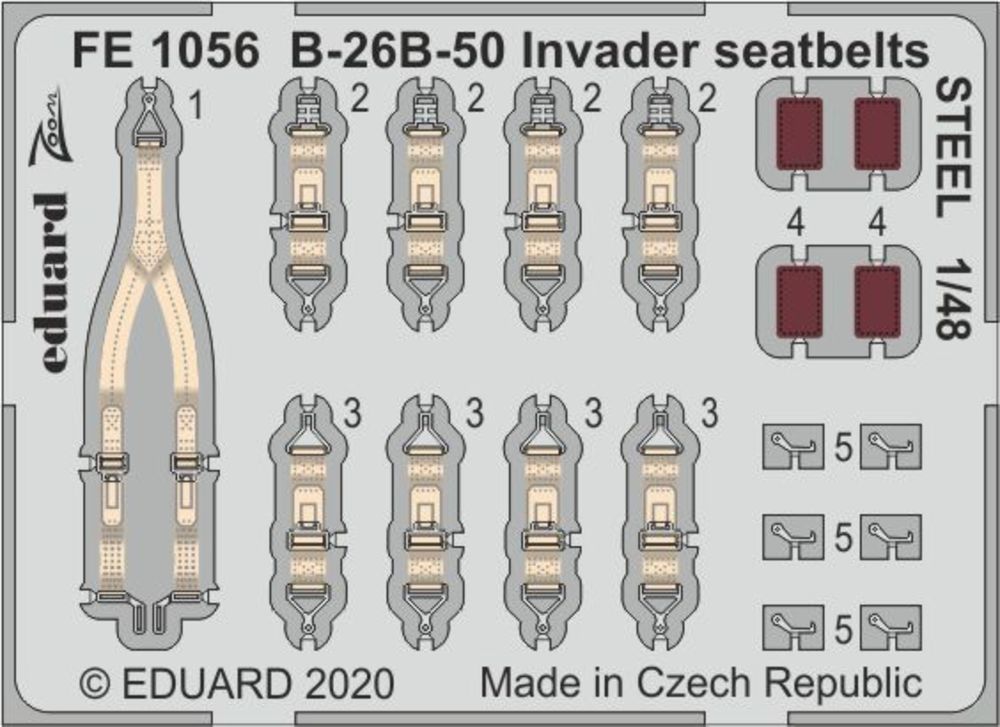 B-26B-50 Invader seatbelts STEEL for ICM