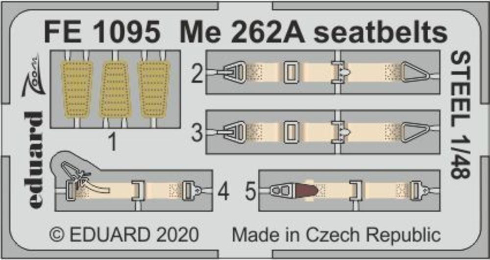 Me 262A seatbelts STEEL for Hobby Boss