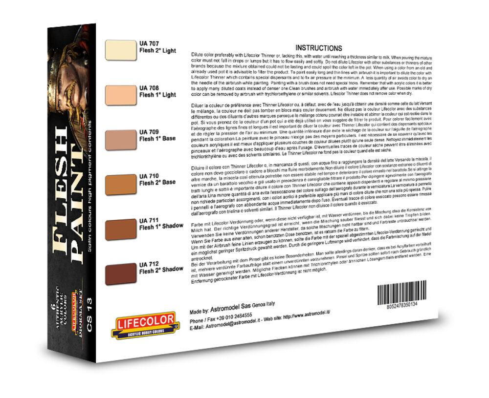 Flesh paint set