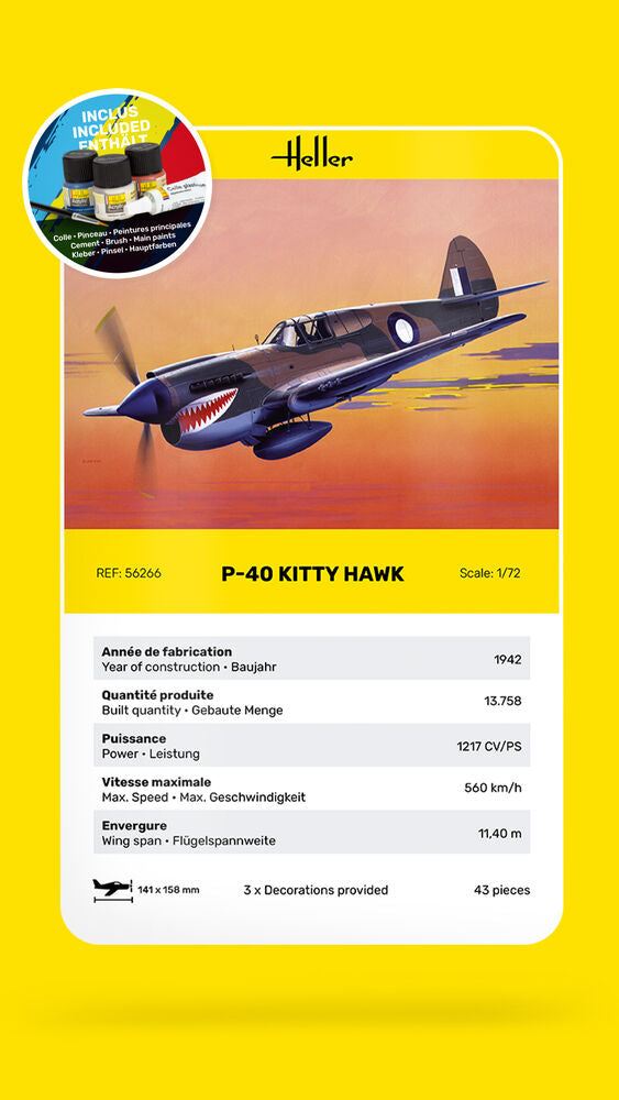 STARTER KIT P-40 Kitty Hawk