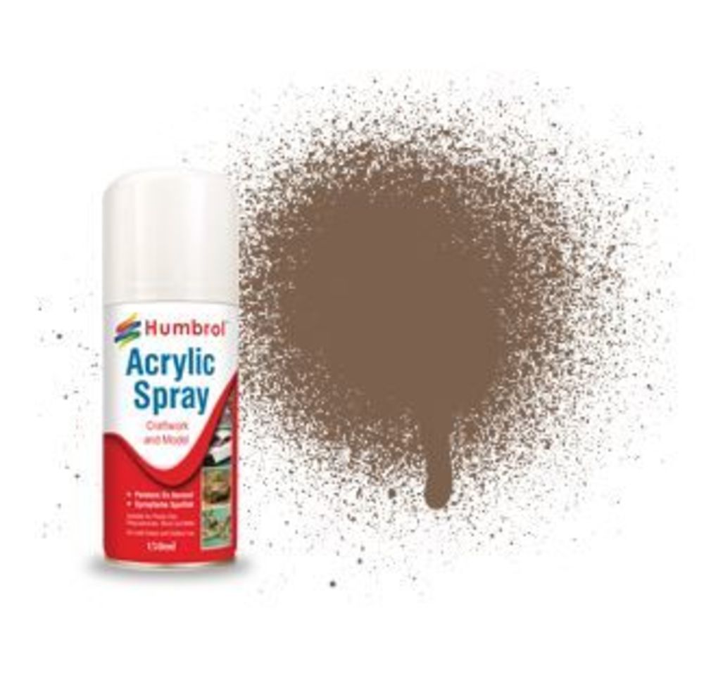 HUMBROL ACRYLIC HOBBY SPRAY 150ML No 29 Dark Brown