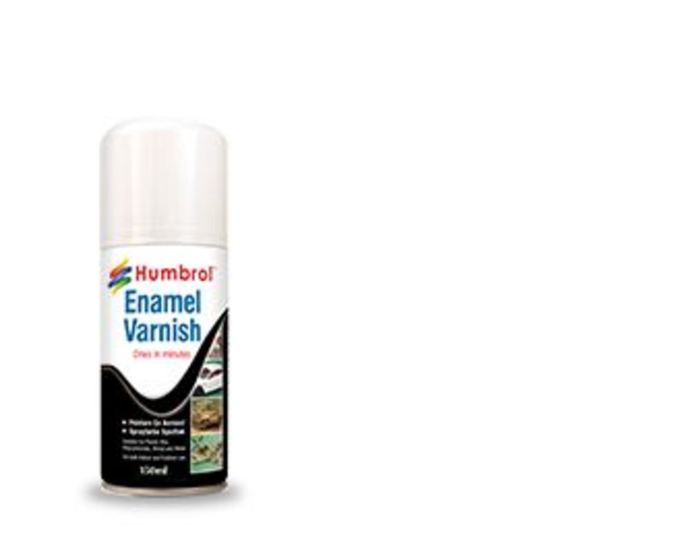 HUMBROL ENAMEL HOBBY VARNISH SPRAY 150ML No 135 Satin Varnish