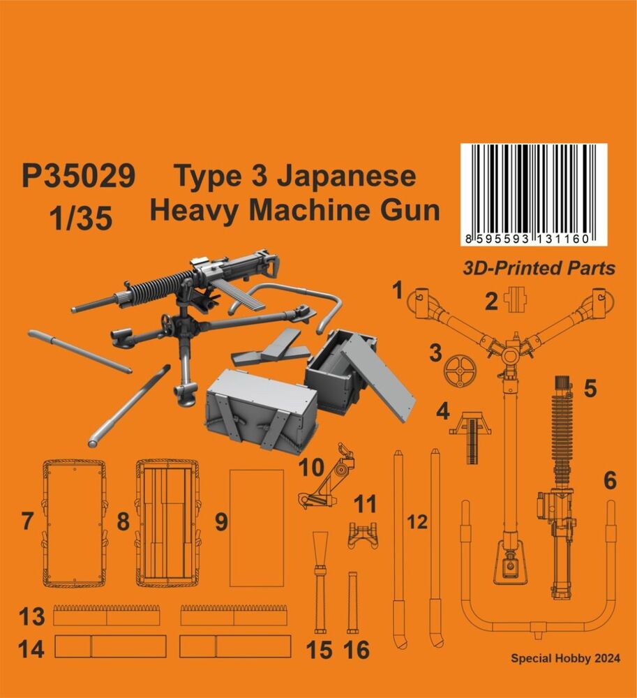 Type 3 Japanese Heavy Machine Gun 1/35