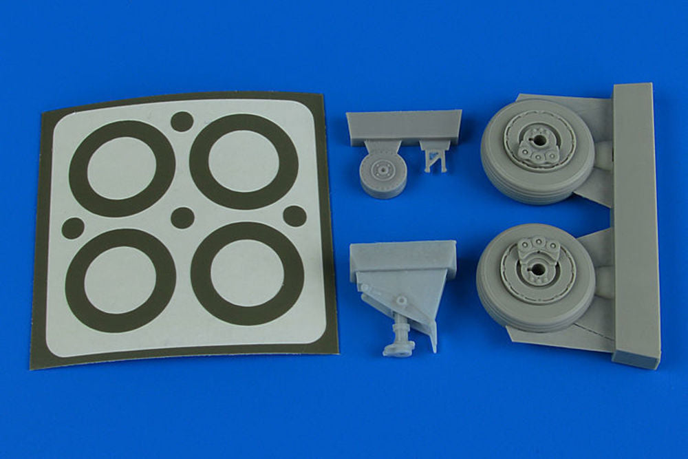 A-1J Skyraider wheels & paint masks for Tamiya