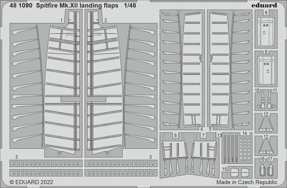 Spitfire Mk.XII landing flaps for AIRFIX