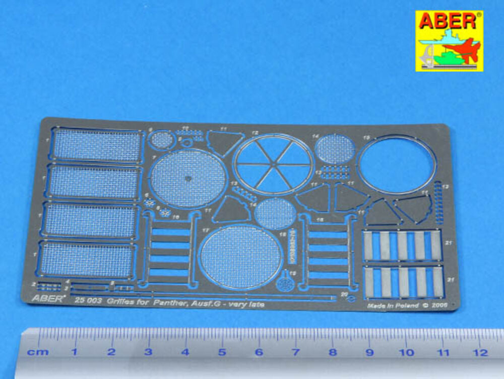 Grilles for Sd.Kfz.171 Panther Ausf.G late model