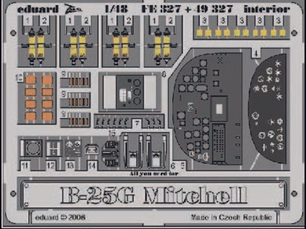 B-25G Mitchell interior F��r Accurate Miniatures Bausatz