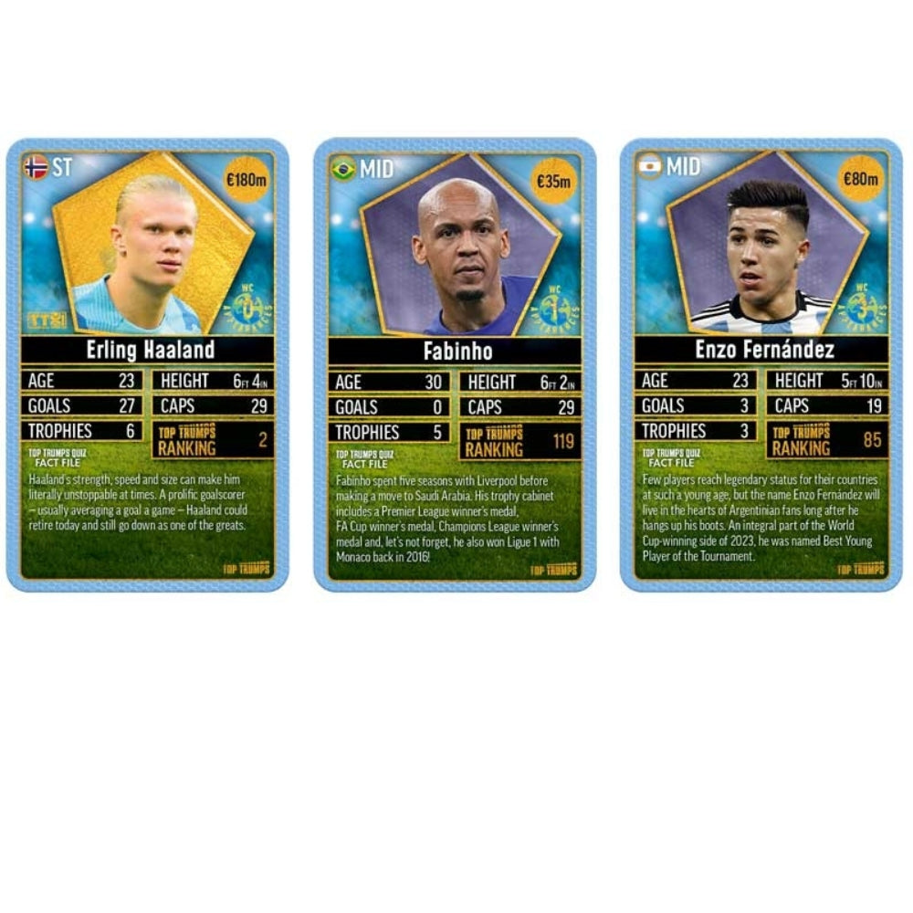 World Football Stars Top 200 - Pack 3 Top Trumps Card Game English