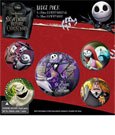 Nightmare Before Christmas Pin-Back Buttons 5-Pack Characters