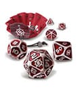 Enhance Tabletop Series Metal RPG Dice Set Red (7)