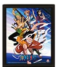 One Piece 3D Lenticular Poster Straw Hat Pirates Assault 26 x 20 cm