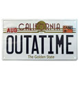 Back To The Future Metal Sign ´Outatime´ DeLorean License Plate