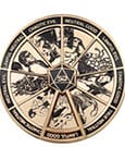 Dungeons & Dragons Pin Badge Alignment Spinner 24k Gold Plated Limited Edition