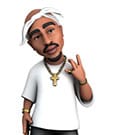 Tupac Comics Minix Figure Tupac Shakur 12 cm