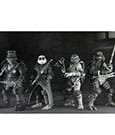 Universal Monsters x Teenage Mutant Ninja Turtles Action Figures 4-Pack Turtles Black & White 18 cm