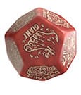 Viridian Jumbo Dice Monster Generator Die D12 Red