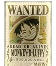 One Piece LED Wall Lamp Light Wanted Luffy 30 cm