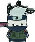 Naruto Shipudden x Hello Kitty PVC Keychain Pochacco Kakashi