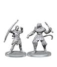 Pathfinder Deep Cuts Unpainted Miniatures Elf Hunter & Catfolk Bandit