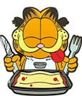 Garfield Pin Badge Disco Garfield Lasagna Dinner 5 cm