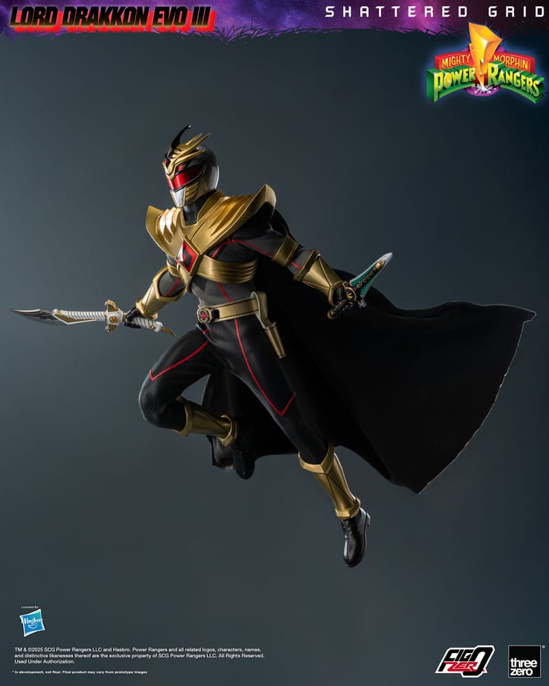 Mighty Morphin Power Rangers Shattered Grid FigZero Action Figure 1/6 Lord Drakkon Evo III 30 cm
