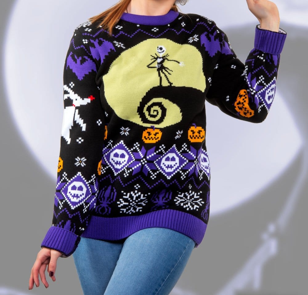 Nightmare Before Christmas Christmas Sweater 8-bit Size XL