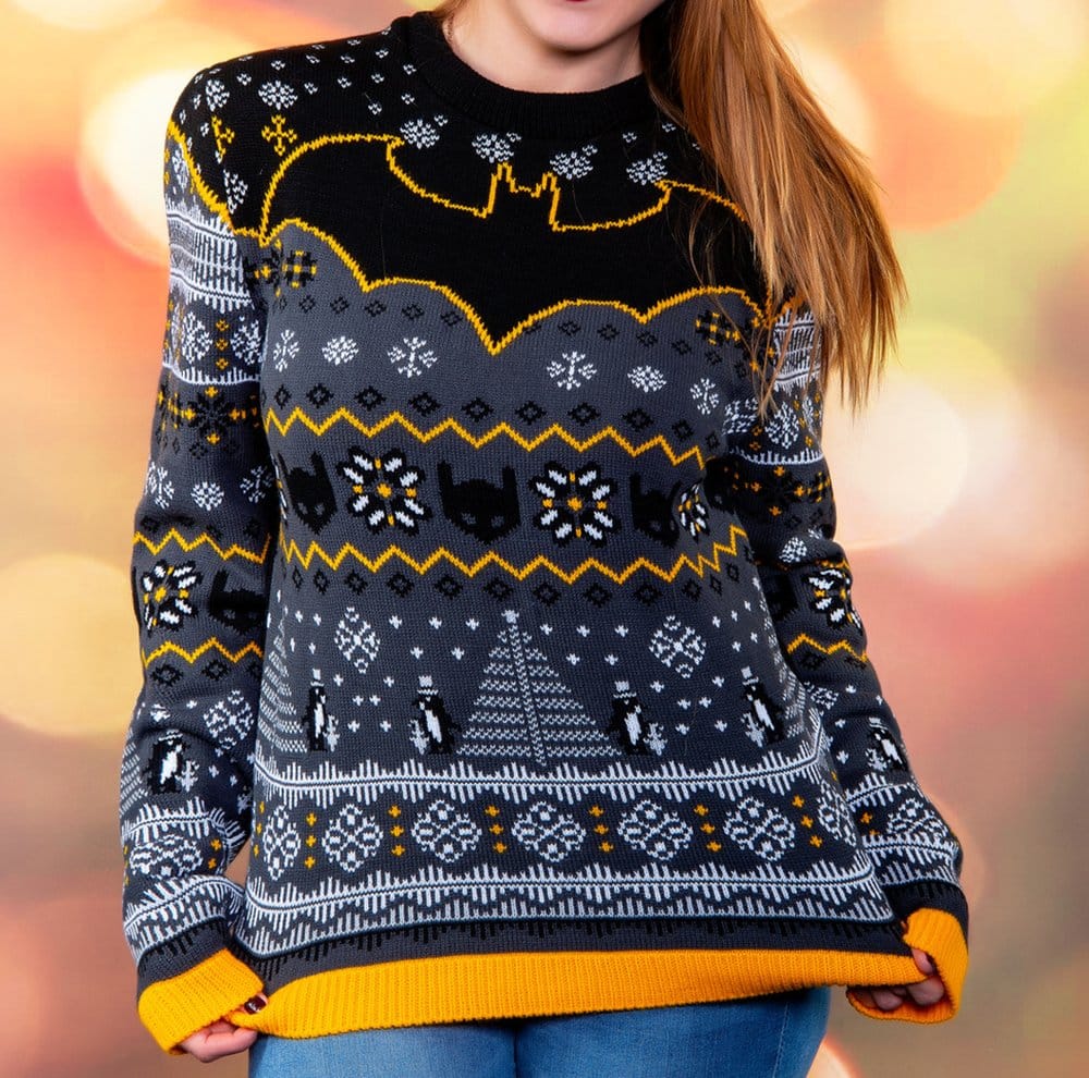 Batman Christmas Sweater Penguin Size M
