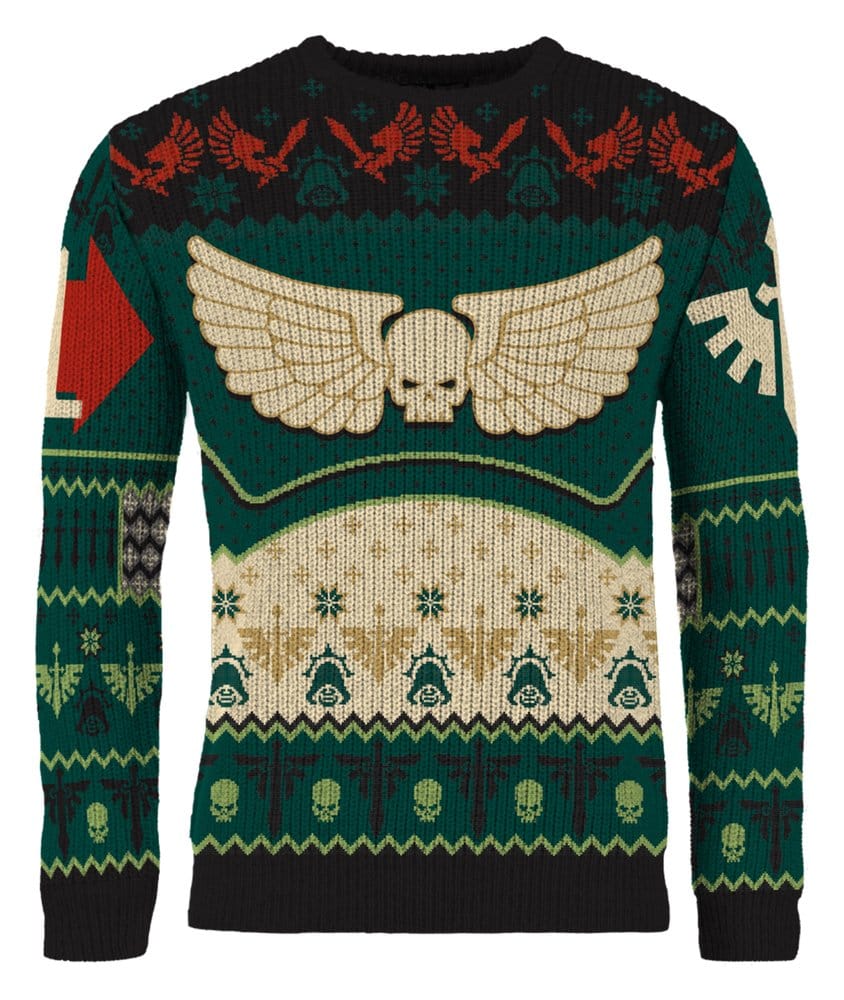 Warhammer 40,000 Christmas Sweater Dark Angels Size XS