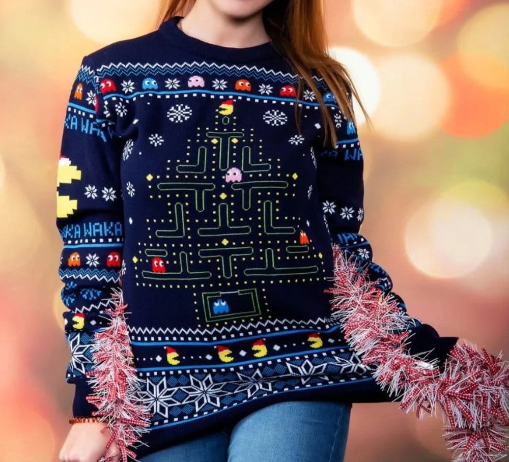 Pac-Man Christmas Sweater Size XL