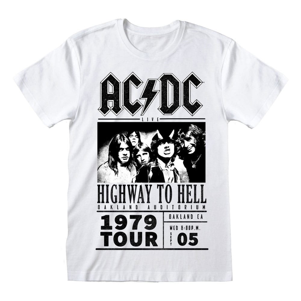 AC/DC T-Shirt Highway To Hell 1979 Tour White Size M