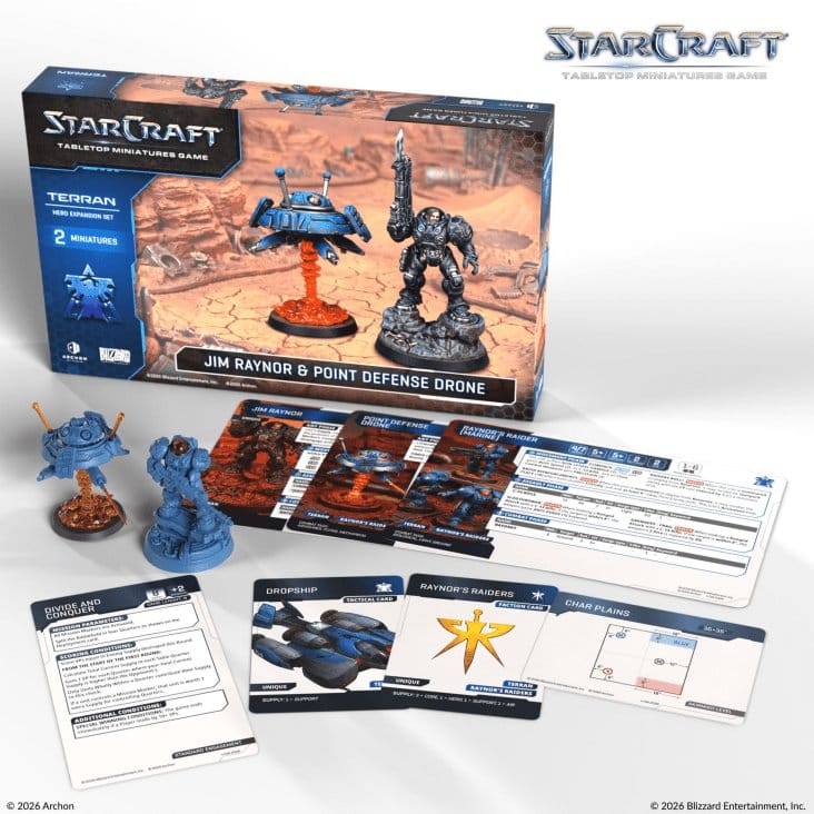 StarCraft TMG Hero Expansion Set Terran: Jim Raynor & Point Defense Drone
