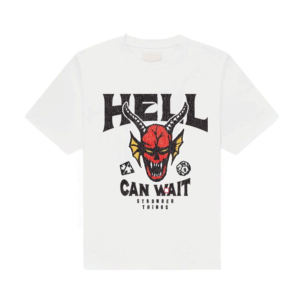 Stranger Things T-Shirt Hell Can Wait (white) Size XXL