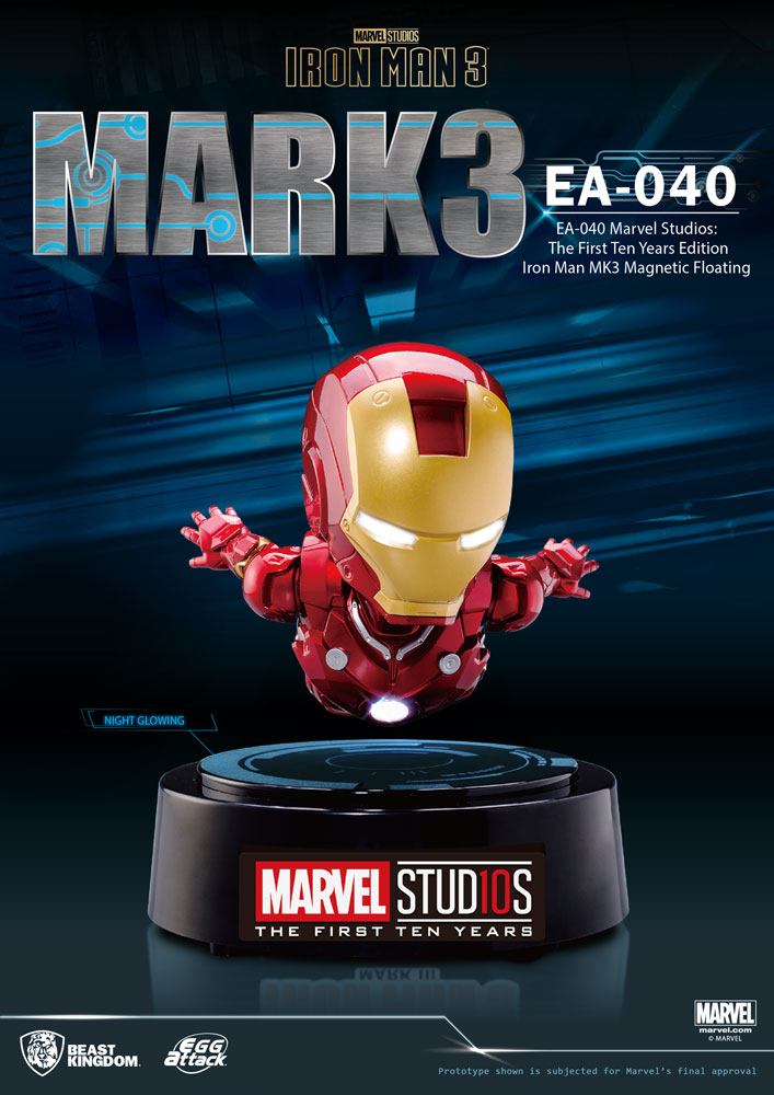 Iron Man 3 Egg Attack Floating Model Iron Man Mark III 16 cm