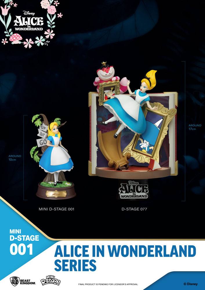 Alice in Wonderland Mini Diorama Stage Statues 6-pack 10 cm