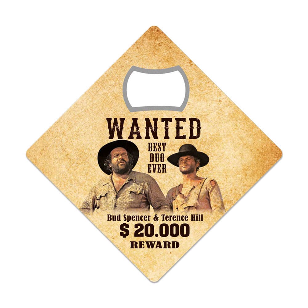 Bud Spencer & Terence Hill Bottle Opener Fridge Magnet Wanted