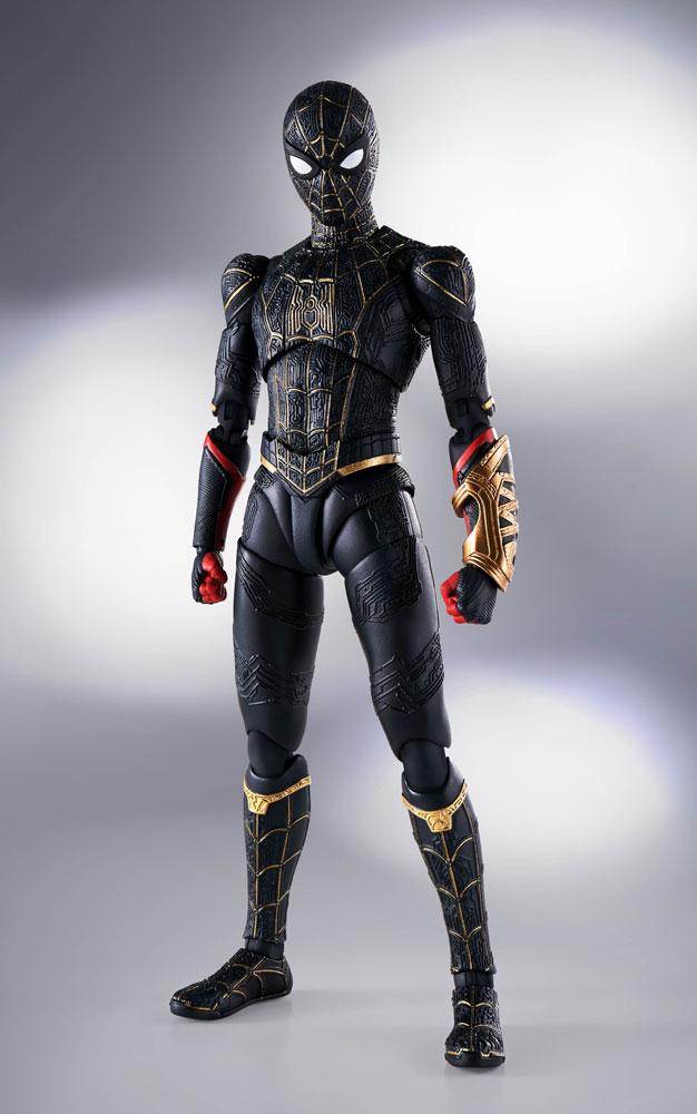 Spider-Man: No Way Home S.H. Figuarts Action Figure Spider-Man Black & Gold Suit (Special Set) 15 cm