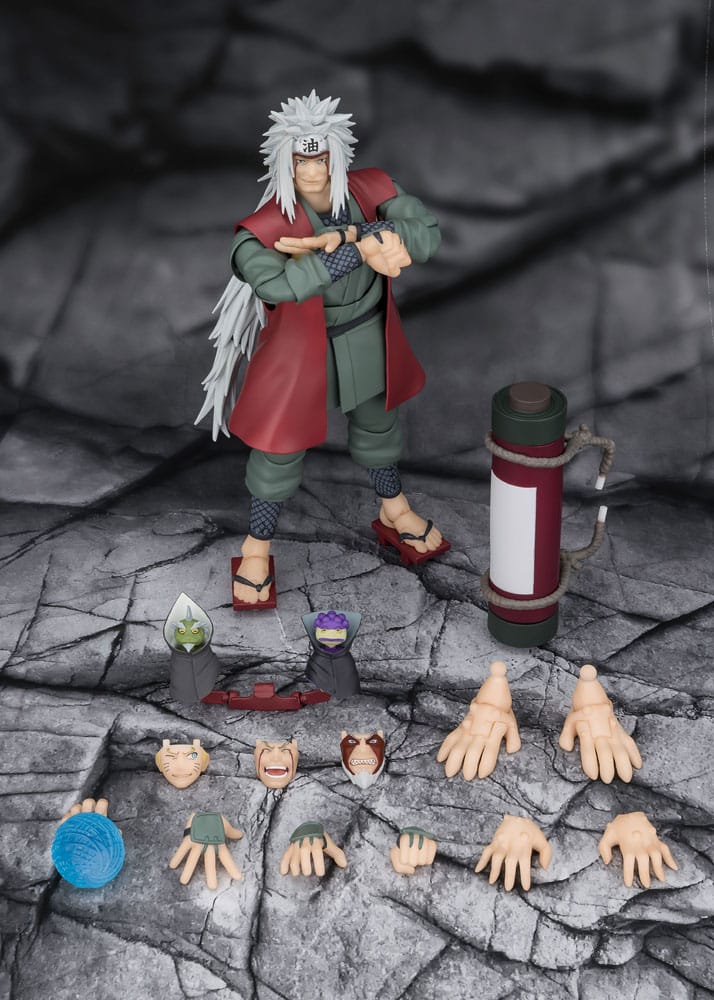 Naruto S.H.Figuarts Action Figure Jiraiya Hidden Leaf Heroic Master Sage (Sage Mode Set) 17 cm